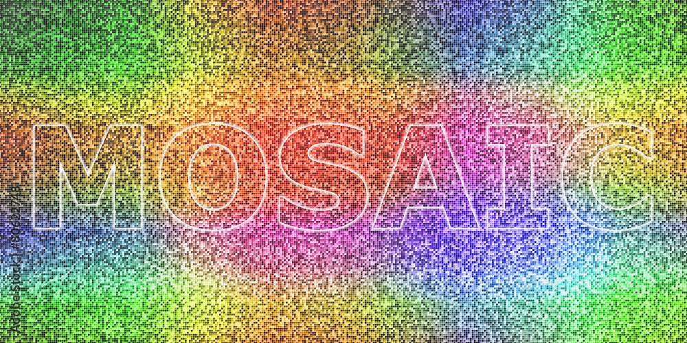 Mosaic creative background illustration - Mosaic Text Mosaic creative background illustration - Mosaic Text