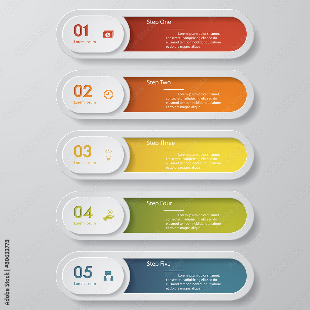 Design clean number banners template. Vector. Design clean number banners template. Vector.