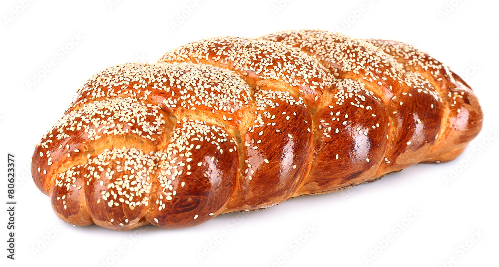 Loaf of fresh bread isolated on white Loaf of fresh bread isolated on white