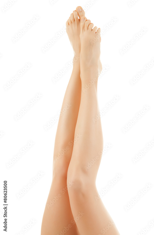 Beautiful legs isolated on a white background Beautiful legs isolated on a white background