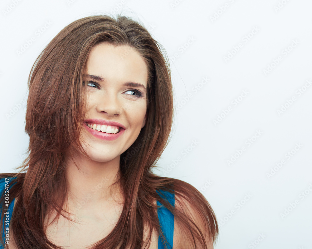 Portrait of Beautiful Woman. isolated white background. Portrait of Beautiful Woman. isolated white background.