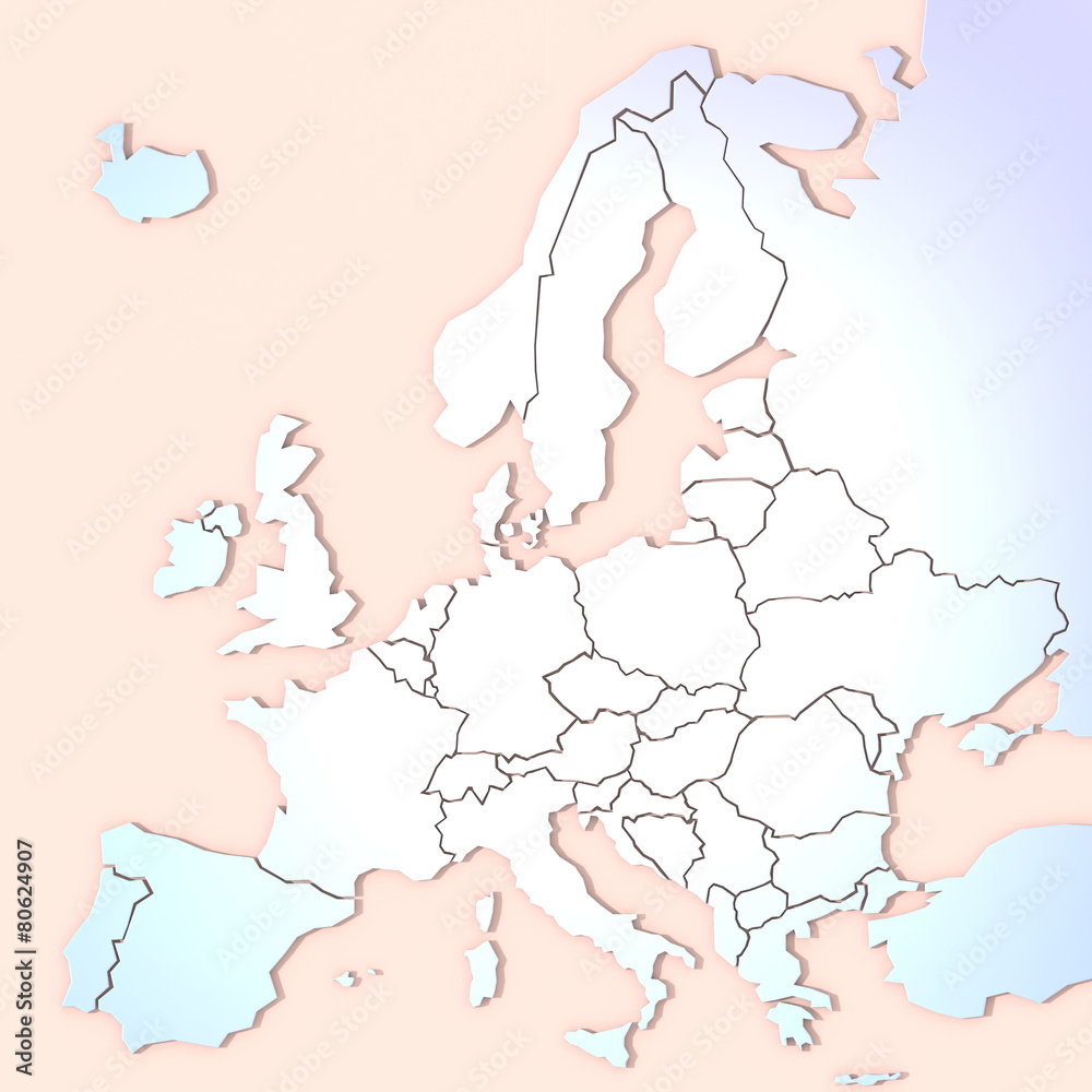 Mappa Europa 3D con texture