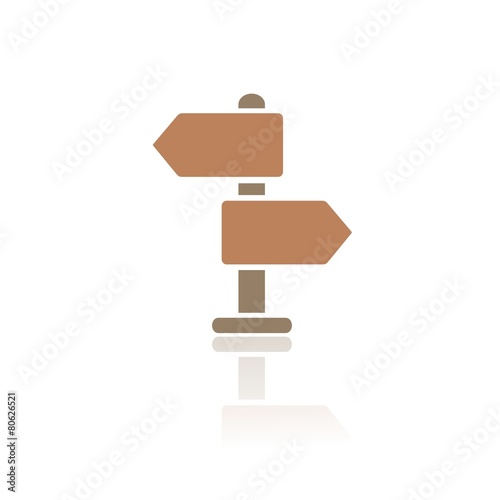 Icono direcciones color FB reflejo