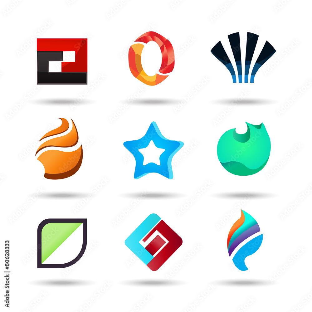 Logos set design template for your company. Logos set design template for your company.