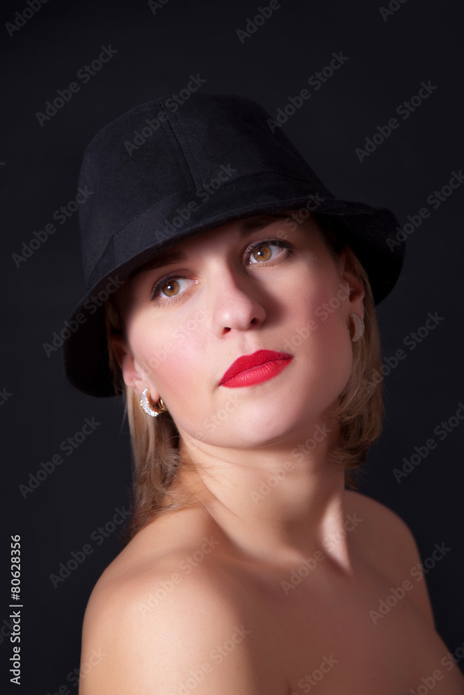 custom made wallpaper toronto digitalPortrait of beautiful sexy young female woman with red lips