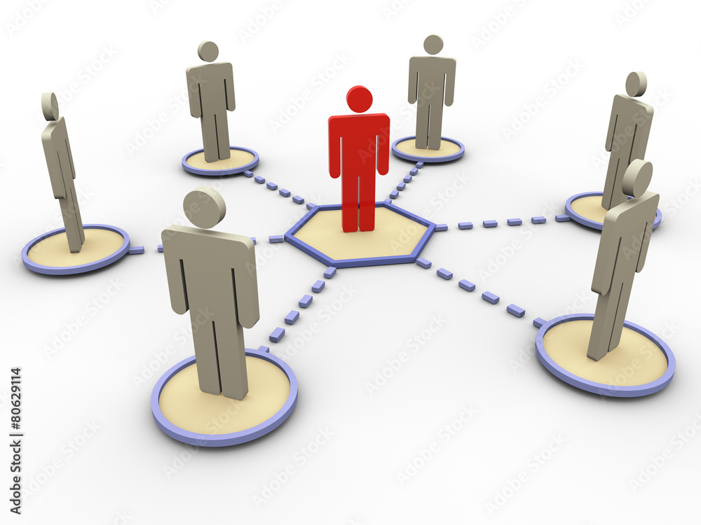 3d network of people 3d network of people