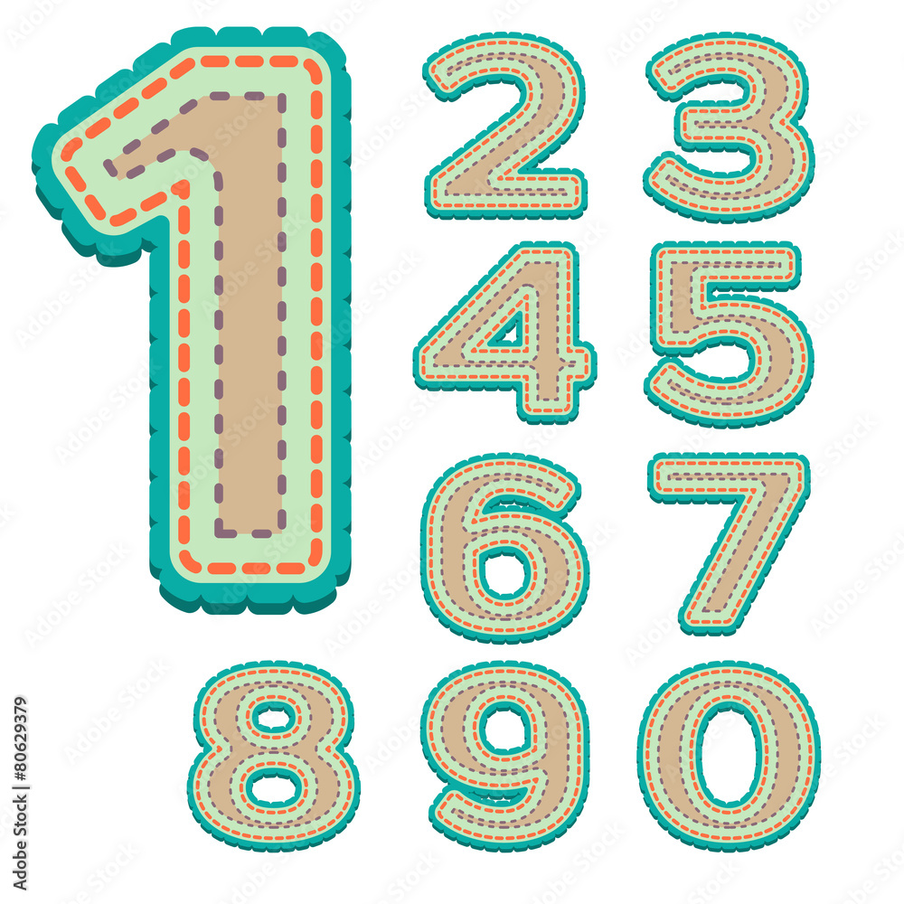 Colorful Numbers with stitches