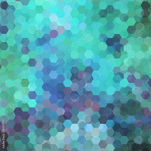 Wallpaper Mural Colorful Blue background made of honeycombs Torontodigital.ca