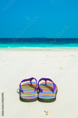 Sand beach and ocean wave  South Male Atoll. Maldives