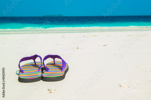 Εκτύπωση καμβά Sand beach and ocean wave, South Male Atoll. Maldives