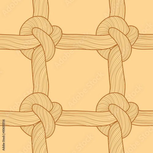 Rope and knots seamless pattern