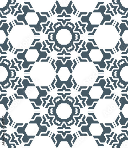 geometric abstract monochrome mosaic seamless pattern.