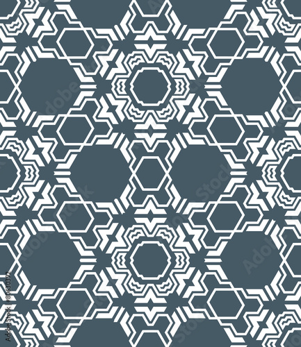 geometric abstract monochrome mosaic seamless pattern.