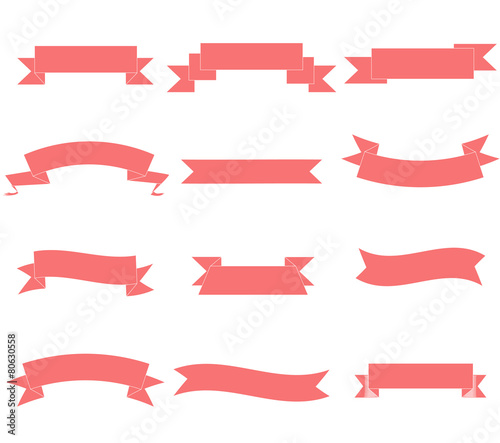 Set of simple Banners - basic non-glossy banners in black