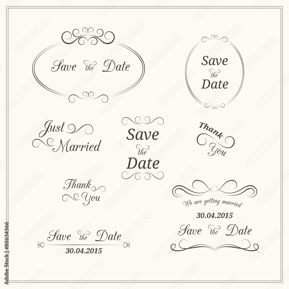 Wedding typography