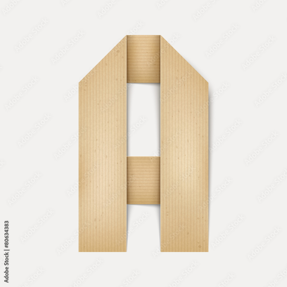3d elegant folded paper letter A 3d elegant folded paper letter A