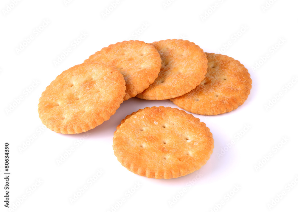 crackers isolated on white