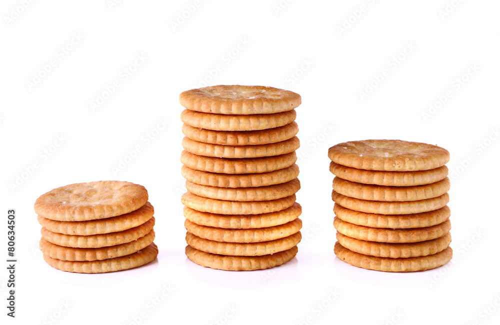 crackers isolated on white