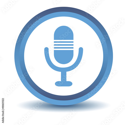 Blue microphone icon
