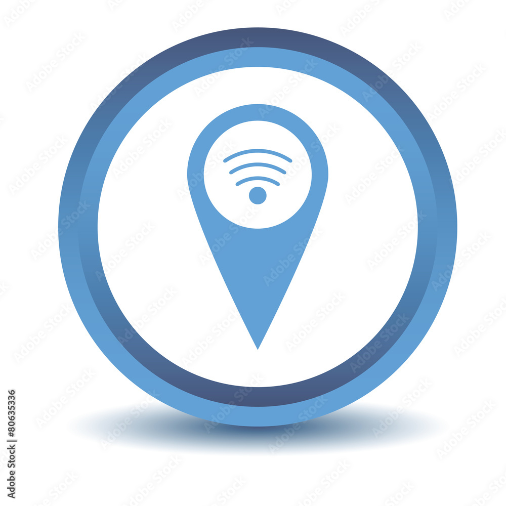Blue Wi-fi pointer icon Blue Wi-fi pointer icon