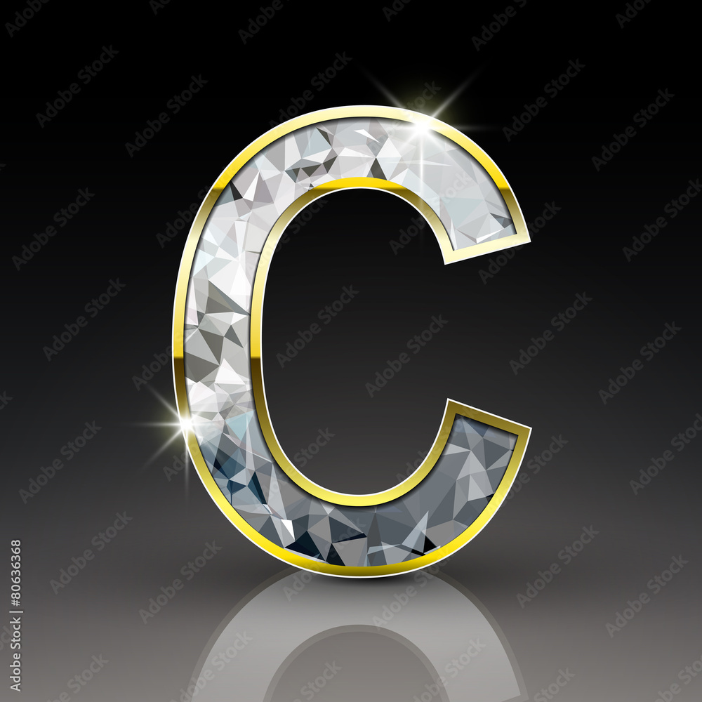 Diamond letter c outlet