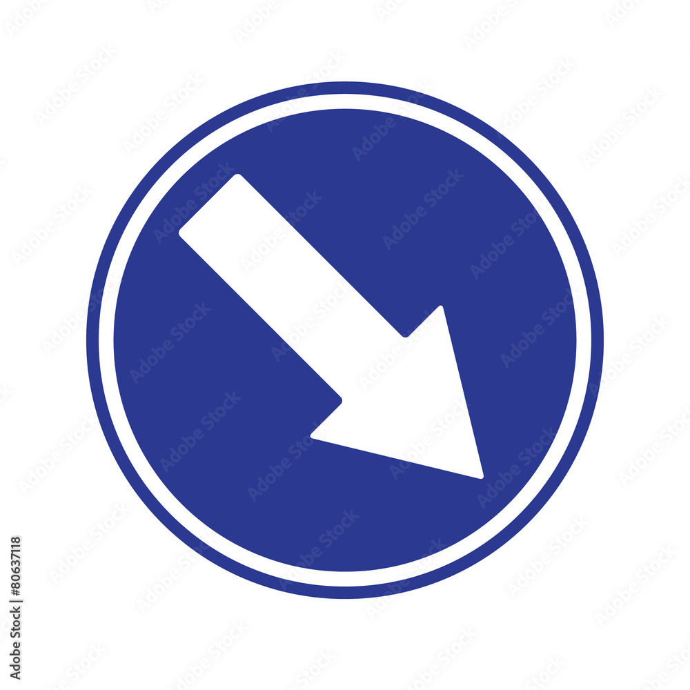 Keep Right Sign Keep Right Sign