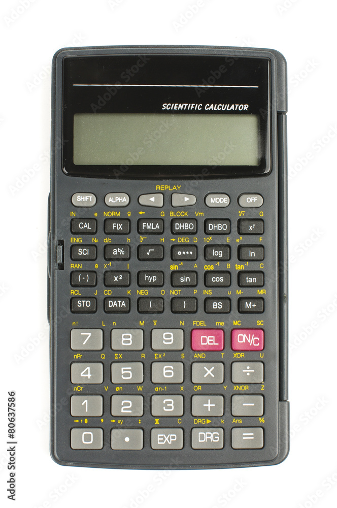 Scientific calculator isolated with clipping path Scientific calculator isolated with clipping path