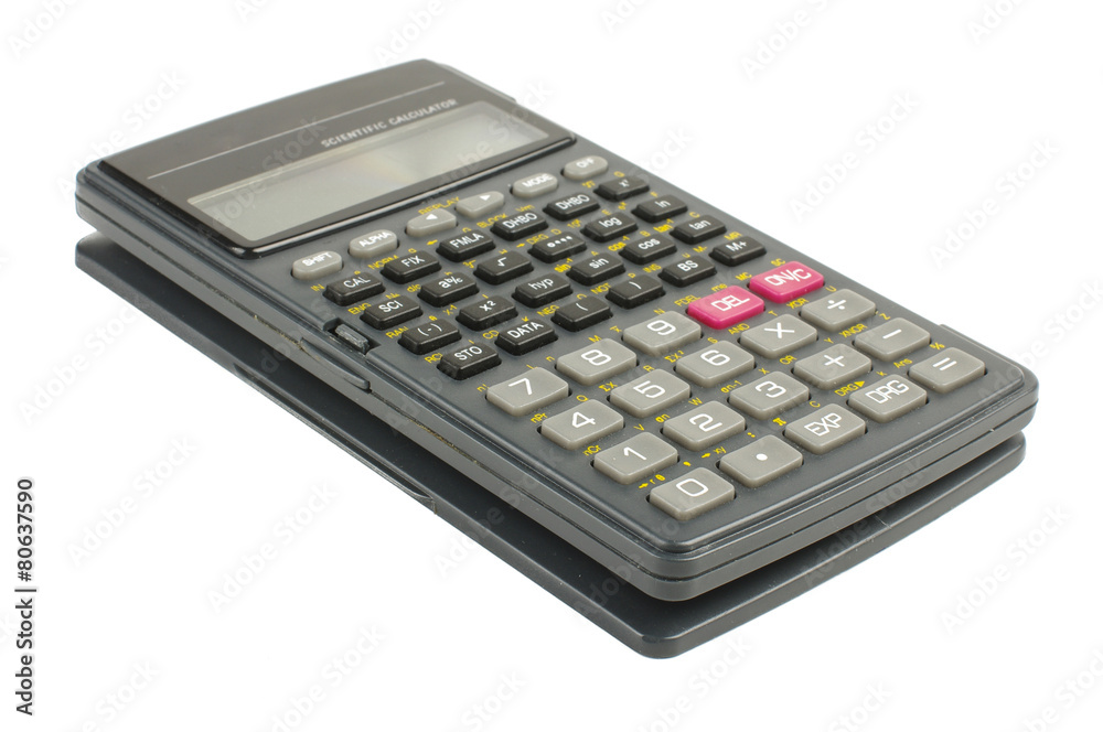 Science calculator isolated on the white background Science calculator isolated on the white background