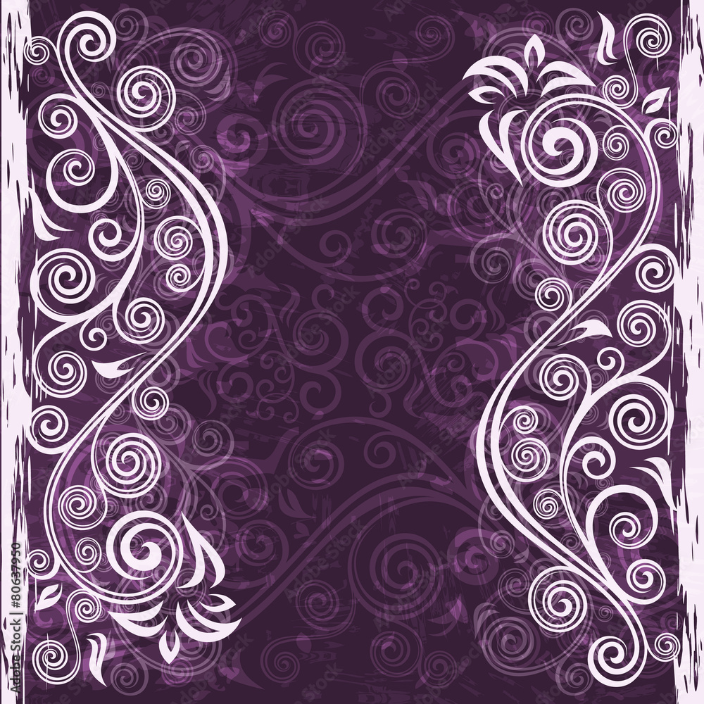 Abstract floral grunge background illustration.