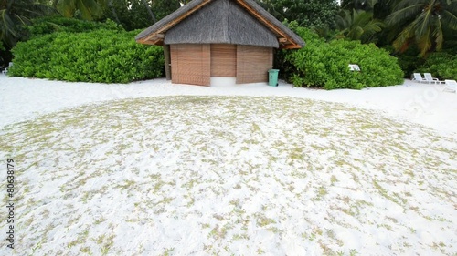 Sand beach and ocean wave, South Male Atoll. Maldives photo