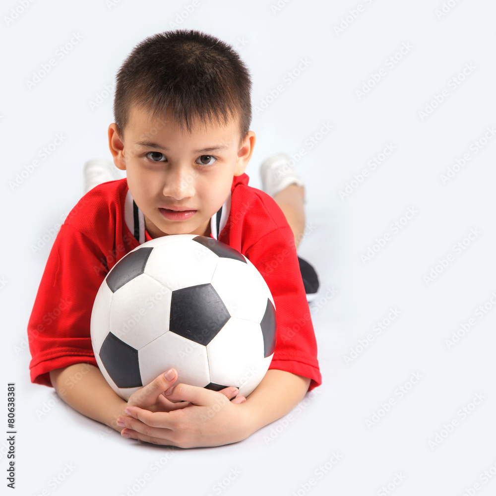 Boy with soccer ball