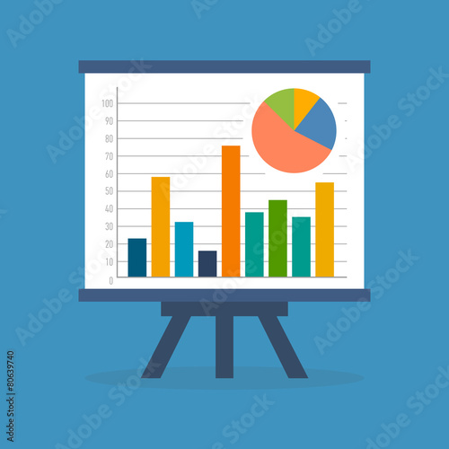 Infographics, statistics, data concept. Flat design.