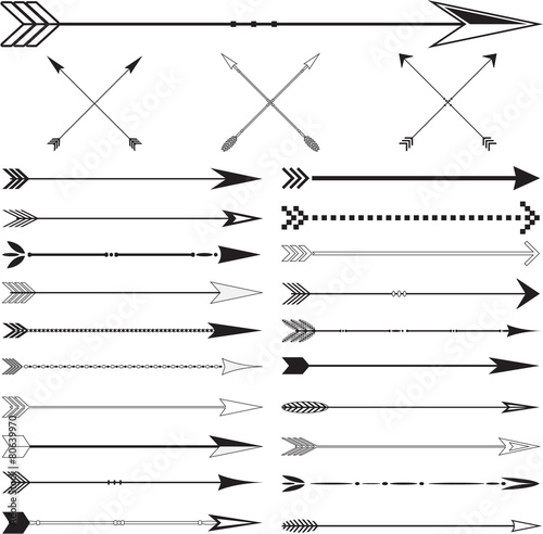 Vector Arrow Clip art Set on White Background