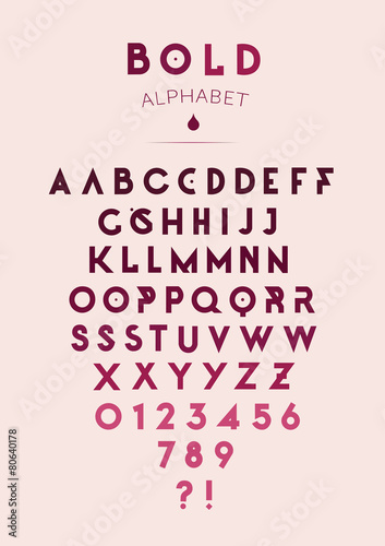Vector Bold Alphabet