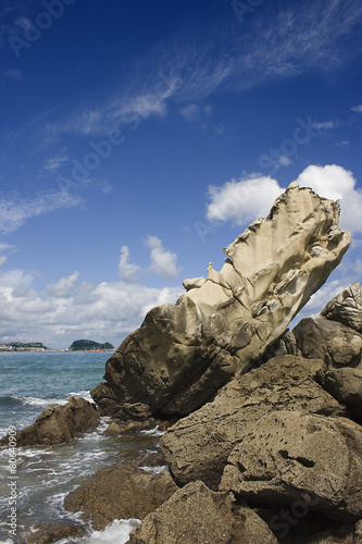 Rocas en la playa de Zarauz