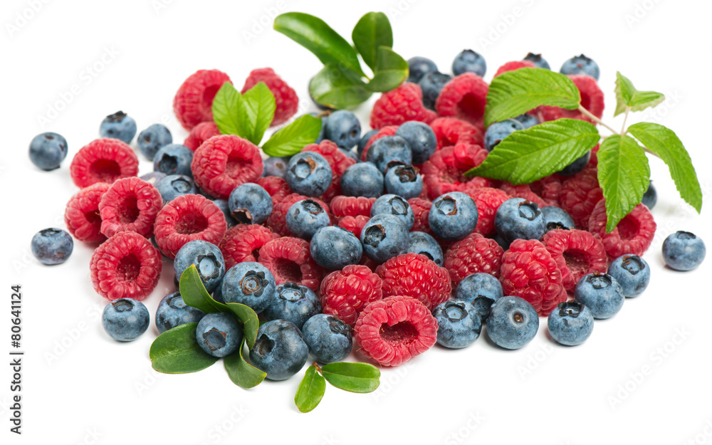 fresh blueberries and raspberries fresh blueberries and raspberries