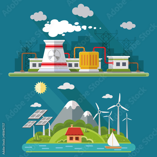 Modern vector flat design conceptual set illustration with a nuc