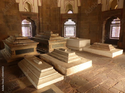 Interior of Isa Khan Niyazi tomb at Humayun's Tomb complex, Delh