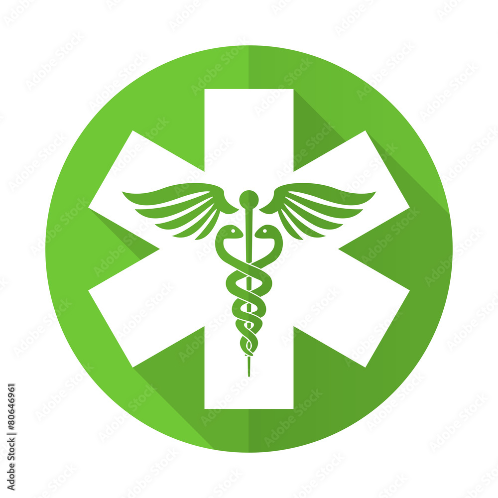 emergency green flat icon hospital sign emergency green flat icon hospital sign