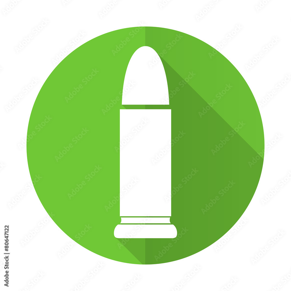 ammunition green flat icon weapoon sign ammunition green flat icon weapoon sign