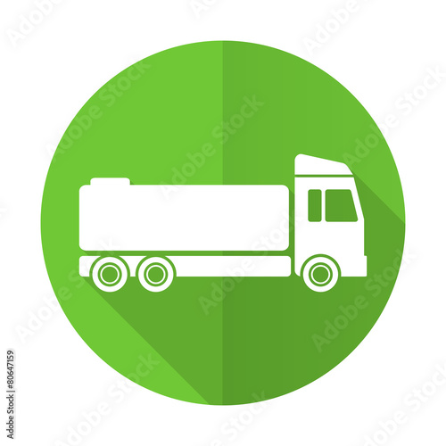 truck green flat icon cargo sign