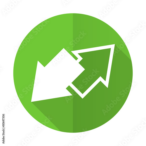 Free Download exchange green flat icon - GFXLoad