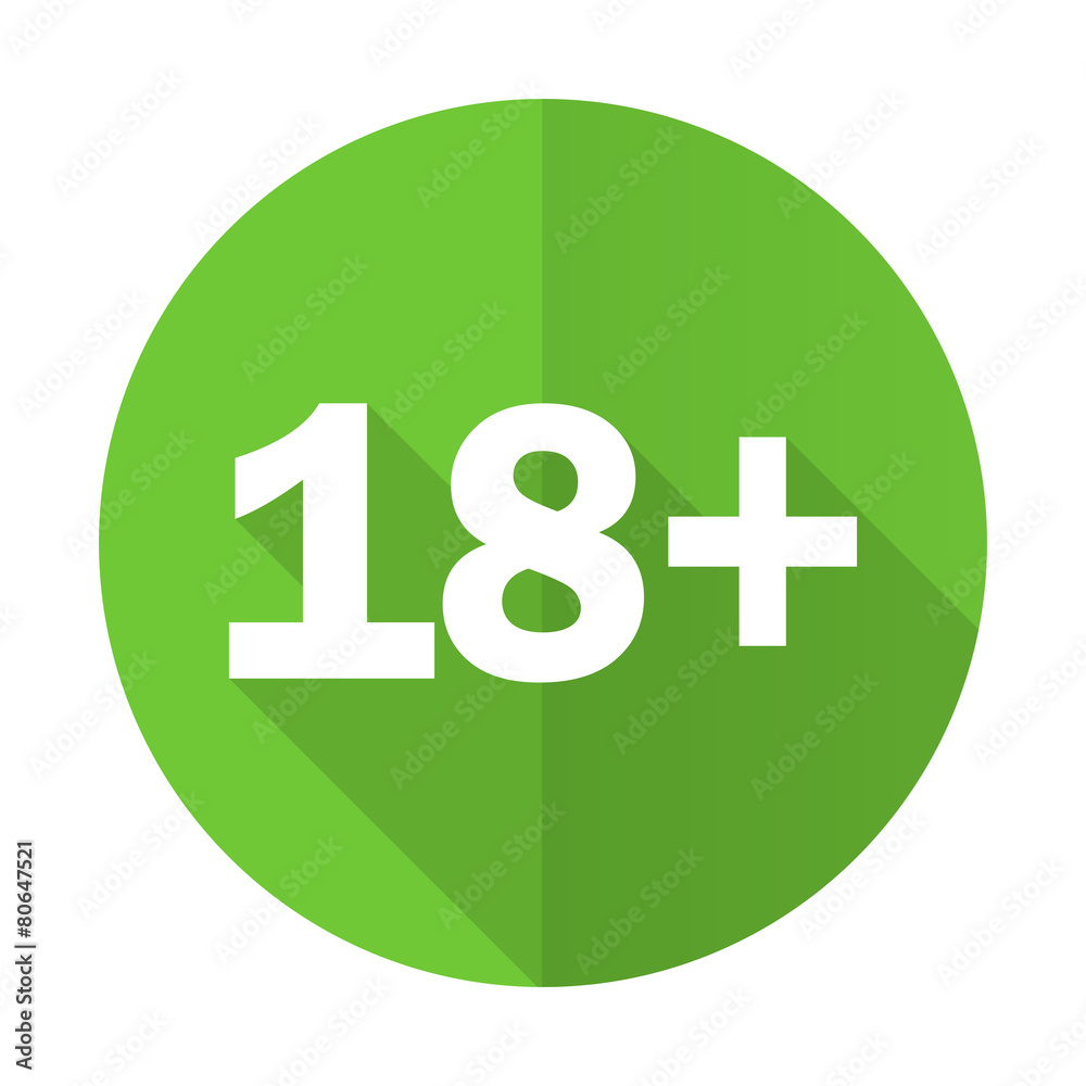 Fototapeta premium adults green flat icon