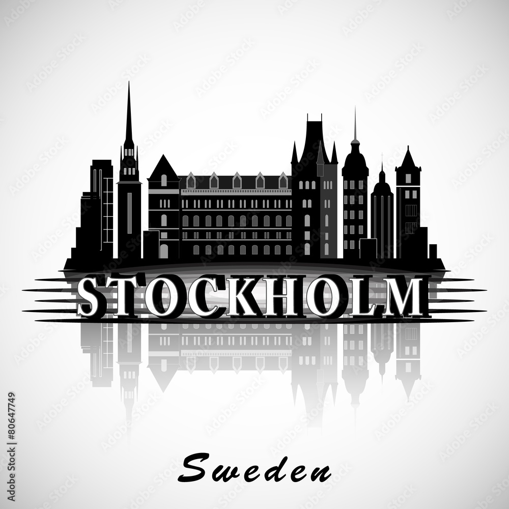 Modern Stockholm City Skyline Design. Sweden