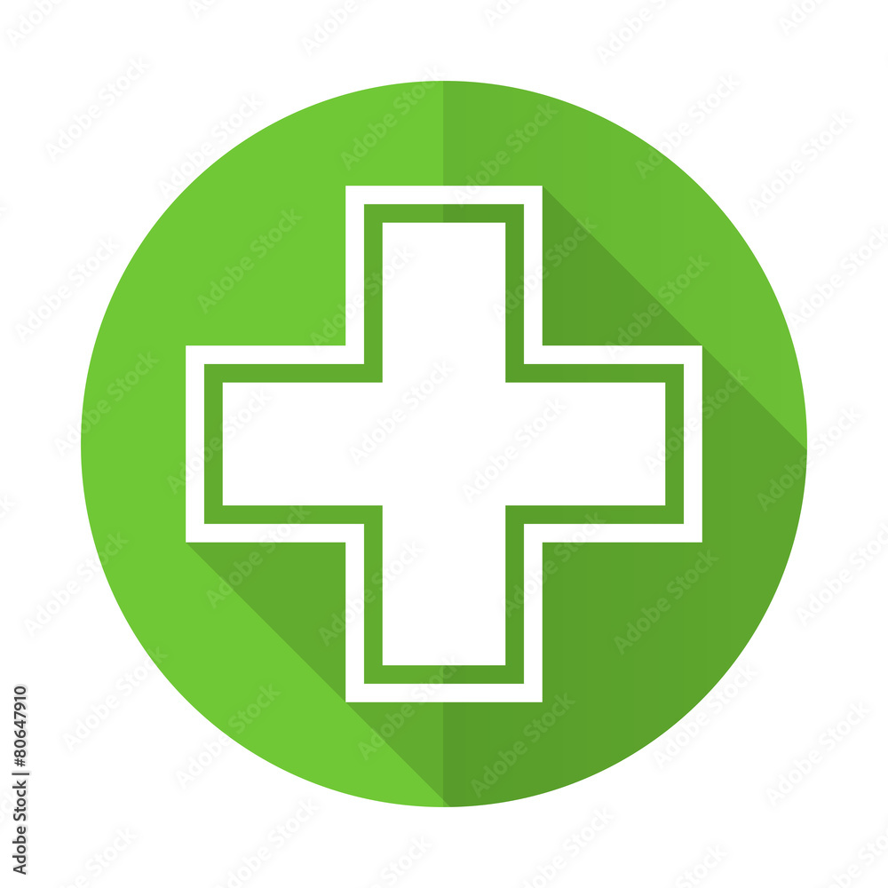 Obraz premium pharmacy green flat icon