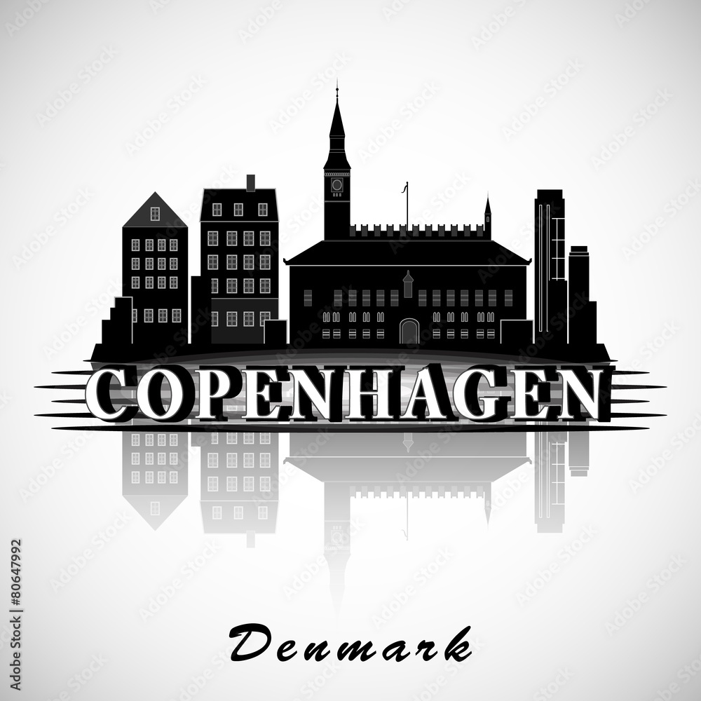 Modern Copenhagen City Skyline Design. Denmark