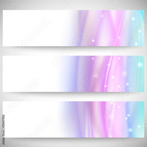 Abstract headers set, wave vector design