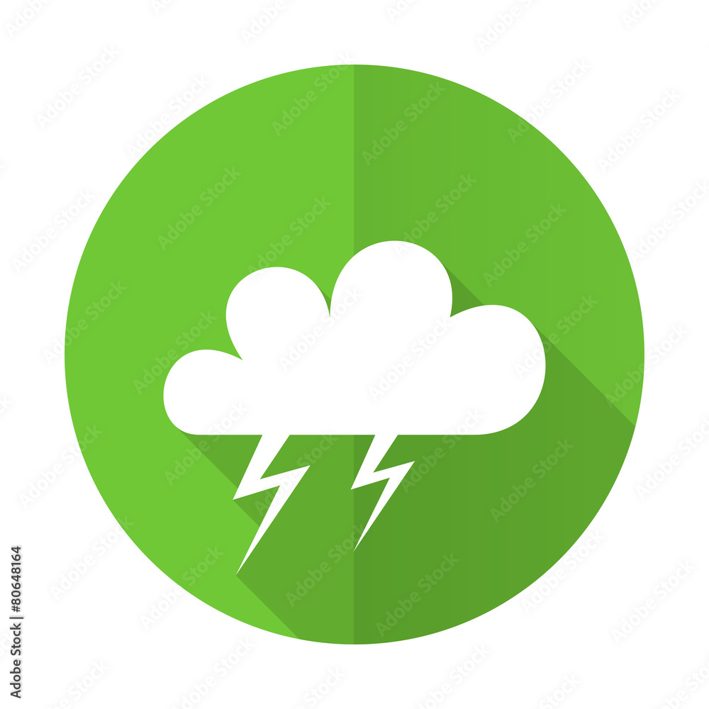 storm green flat icon waether forecast sign storm green flat icon waether forecast sign