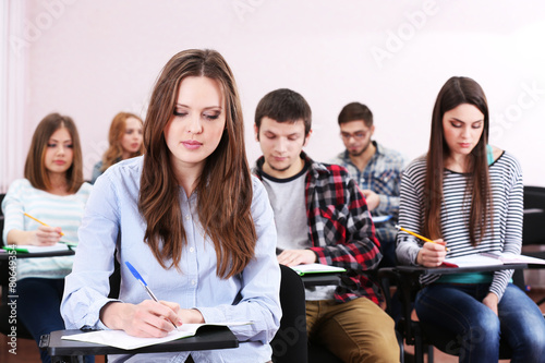 Group of students sitting i...