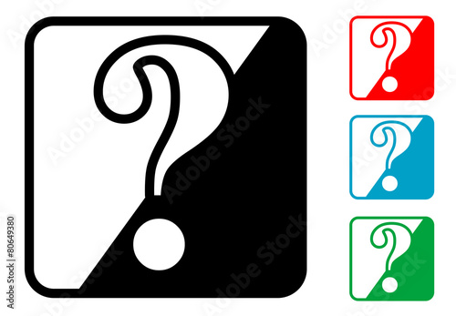 Icono simbolo interrogacion en varios colores